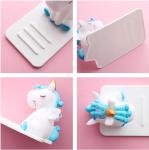 Cartoon Silicone Lazy Mobile Phone Holder Unicorn Car Desktop Multi-function