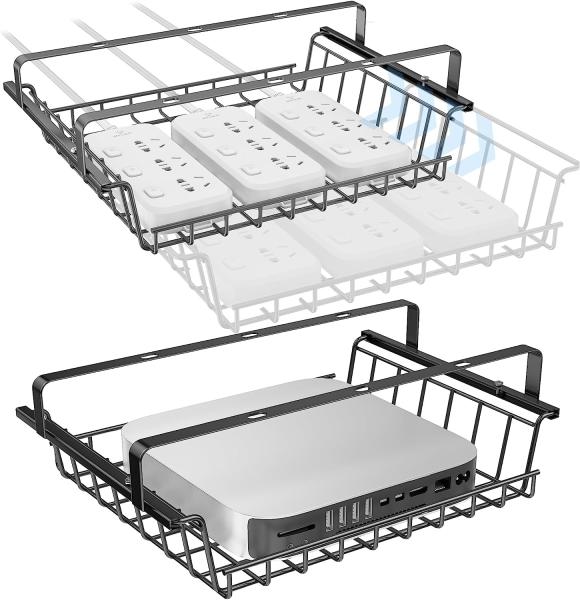 Quality Under Desk Storage Shelf Cable Management Tray Under Desk Metal Under Desk Drawer Tray for sale