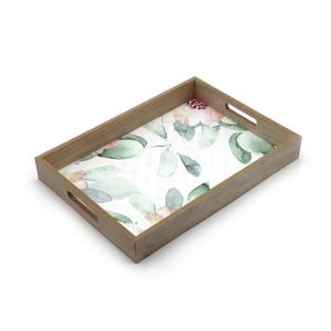 Simple Style Wooden Lap Tray 35 X 25 X 4.5 Cm Paper Printing Technique