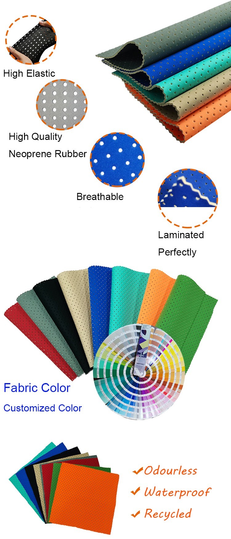 5mm SBR Multipurpose Neoprene Rubber Sheet Breathable Elastic