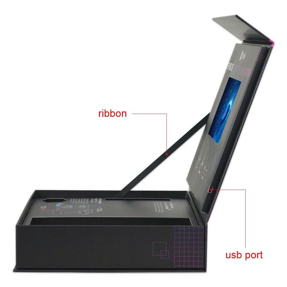 Custom Presentation video box 5 inch screen LCD video box with EVA for new product launch