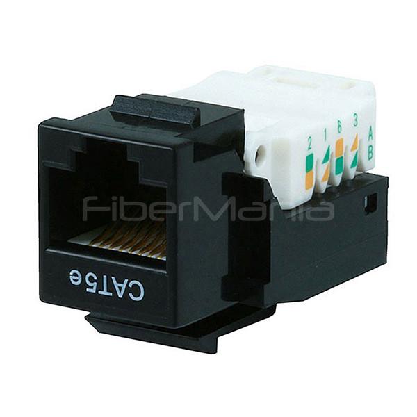 Quality Networking CAT.5E UTP UL Listed Toolless Keystone Jack Module Black for Conductor 23-26AWG Cable Wiring Scheme T568A/T568B for sale