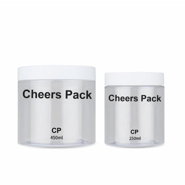 Popular Food Grade Clear PET Plastic Jars With Screw LIDS