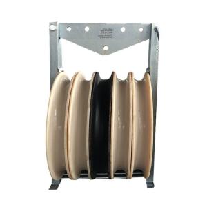 China 660MM Rubber Roller Five Wheels Conductor Stringing Blocks wholesale