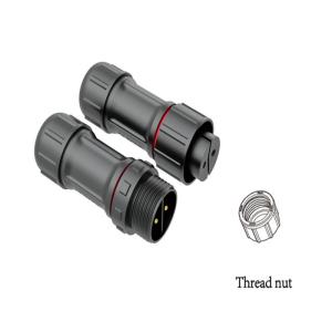 China IP67 M12 Waterproof Circular Connector Threaded Butt Type 2 Pin Circular Connector wholesale