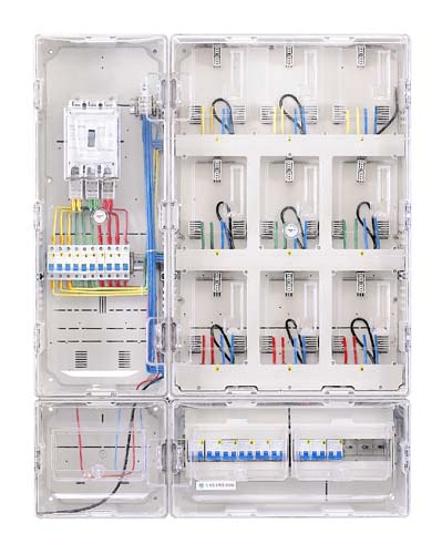 Waterproof Single Phase Meter Box / Plastic Electric Meter Enclosure Box CE Certification