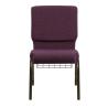 Buy cheap Iron Steel Interlocking Burgundy Church Chairs Auditorium Church Furniture from wholesalers