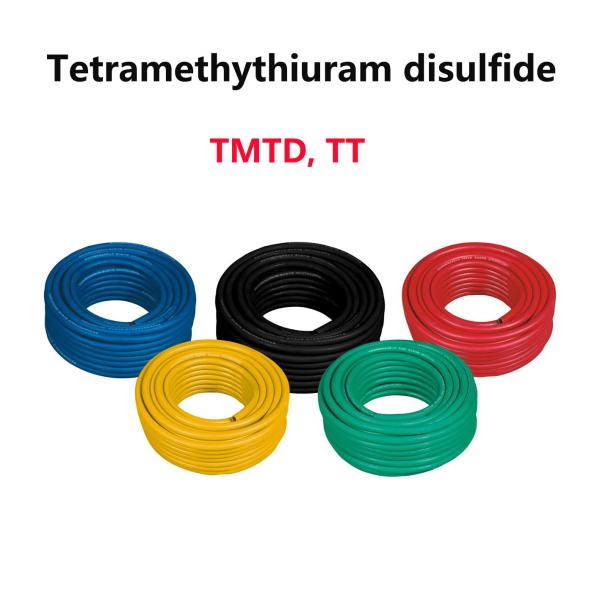 Quality 137-26-8 Rubber Additives Thiuram Type Accelerator TMTD TT C6H12N2S4 for sale