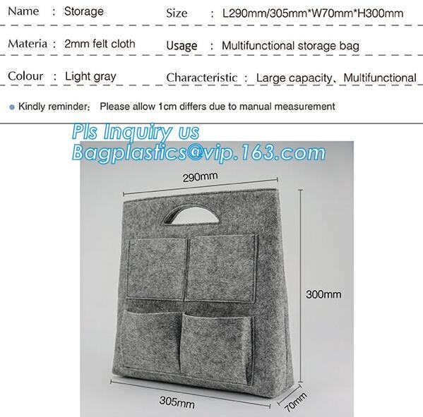 Eco-Friendly Grey Reusable Felt Grocery Shopping Handbag Tot Bag For Women Men,Mesh bags,Shopping bags, Drawstring bags,