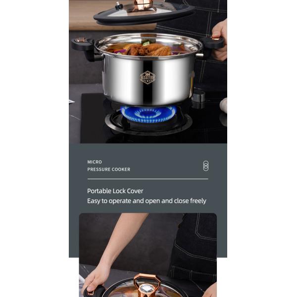 Custom Logo 5L Double Layer Pressure Cooker Stainless Steel With Handle