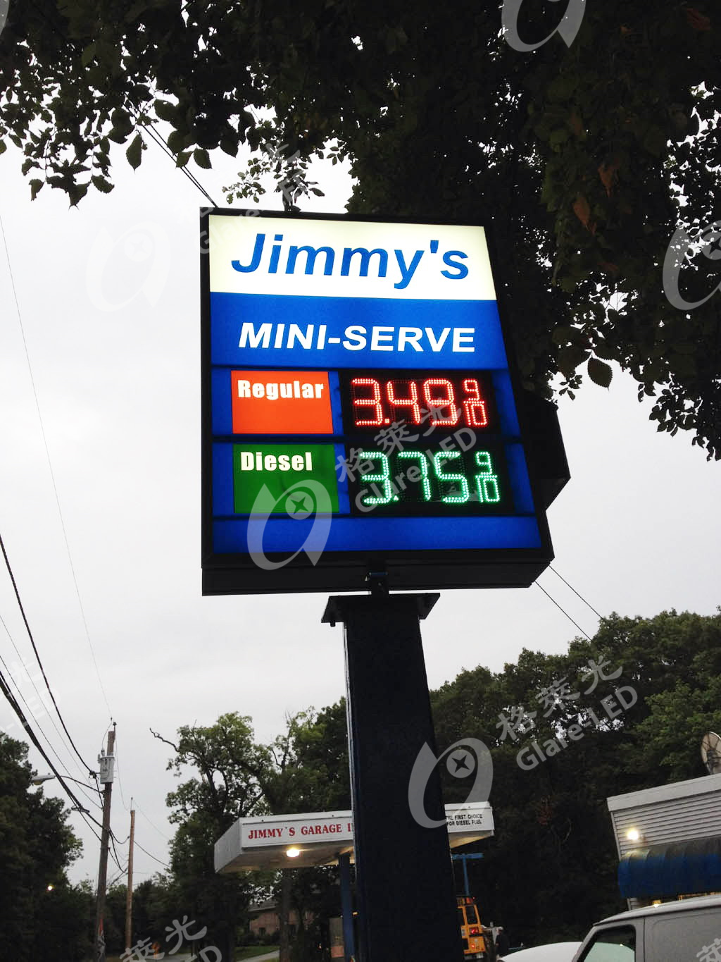 110/230V AC Power Input LED Display for Gas Stations 42 inch 8.889/10 LED Gas Changer