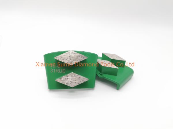 Quality HTC Concrete Grinding Disk Double Rhombus Segments Diamond Grinding Block for sale