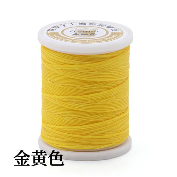 Waterproof Black 0.8mm 1mm 100% Polyester Flat Waxed Braided Thread For Leatherware