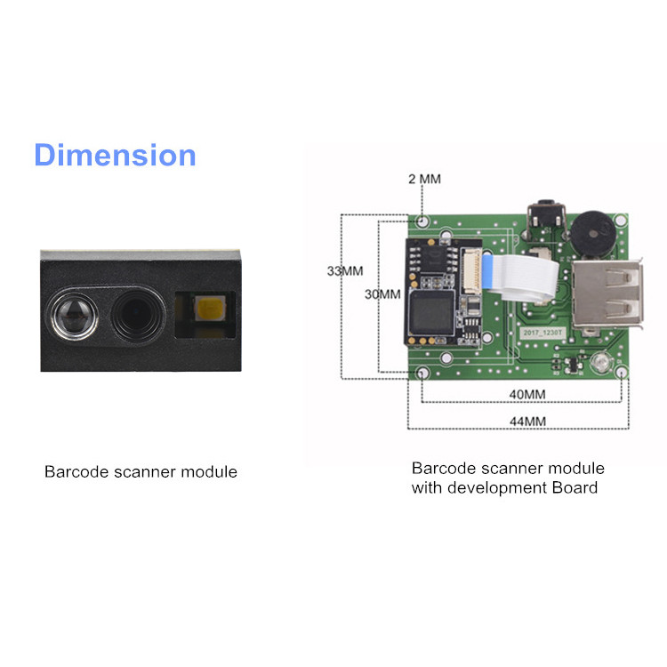 1D 2D Fixed Mount Barcode Scanners Fast Scanning USB RS232 TTL Qr Scanner Module