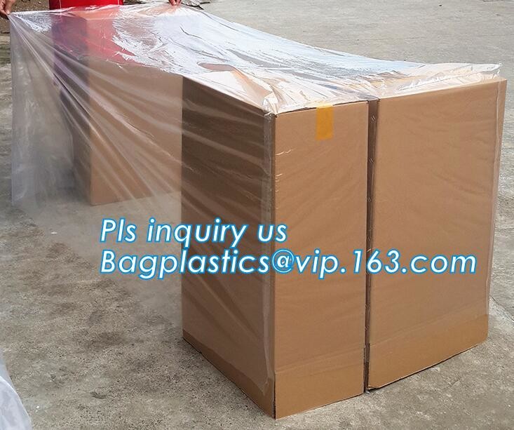 Customized Square Bottom or Side Guesst Plastic Protective Pallet Covers, 4 Mil Dust proof Clear Pallet Covers, BAGPLAST