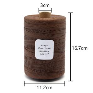 China Polyester/ Waxed 150D/16 Color Hand Sewn Flat Wax Thread for Leather Goods Material wholesale