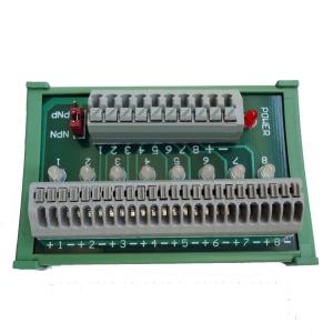 China 8 Channel Sensor Singal Wiring Distribution Breakout Board Terminal Blocks DIN Rail Mount wholesale