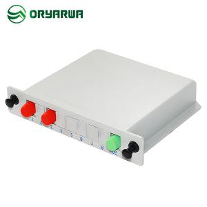 China Simplex FC UPC 1x2 Fiber Optic Cassette PLC Splitter ABS Material wholesale