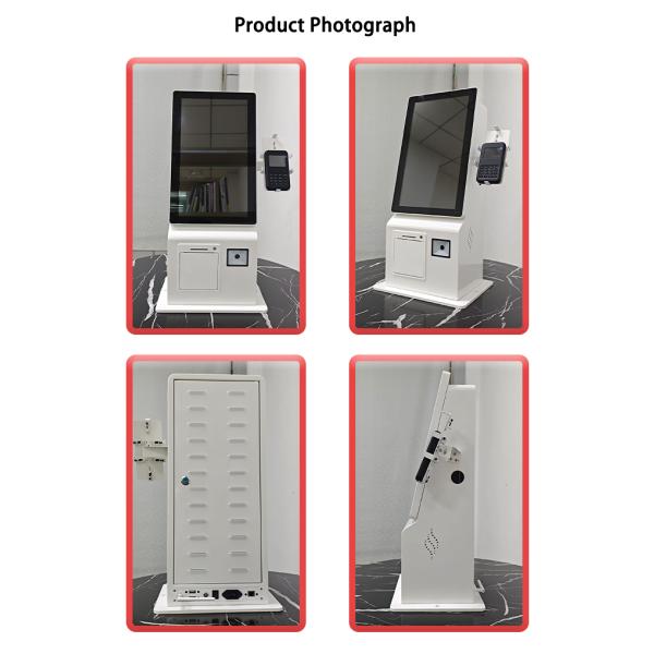 15.6 inch Countertop Printer QR Code Scanner Self Service Ordering Machine with POS