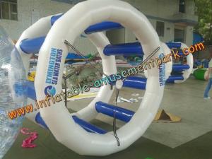 China 2m Blue Inflatable Water Games , Inflatable Water Wheel for Kids And Adults wholesale