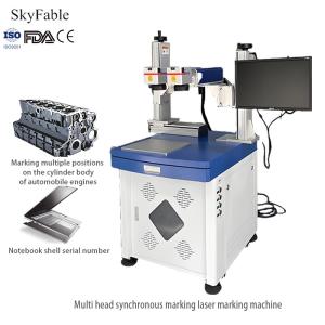 China Multi Head Full Automatic Laser Engraving Machine For Notebook Shell Serial Number wholesale