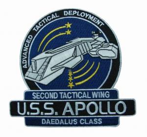China USS Apollo Polyester Background Uniform Embroidered Patch 10C wholesale