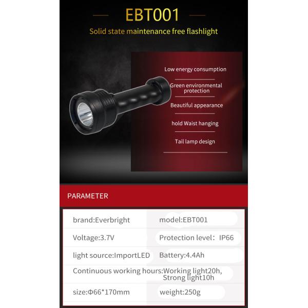 Anti Seismic 100000hrs LED Glare Flashlight