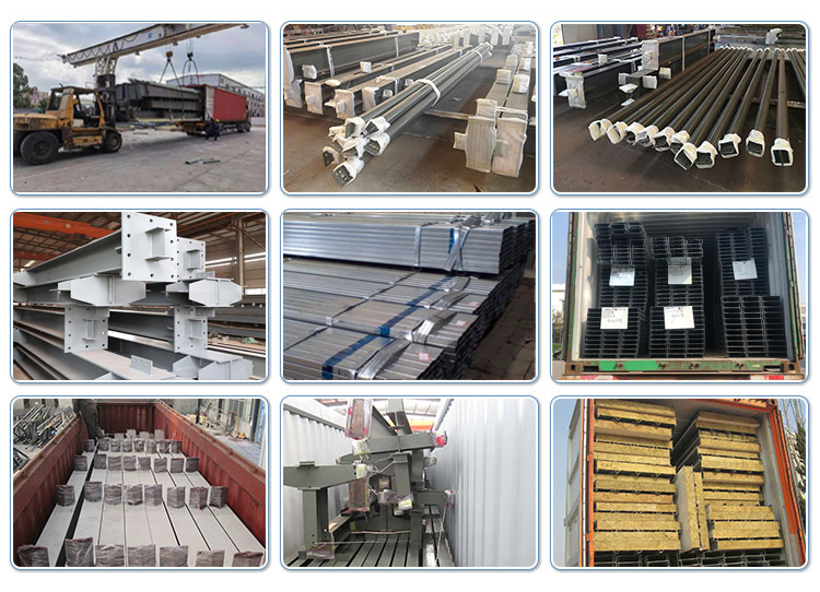 Steel Structure Workshop Warehouse Hangar House with Wide Span H Beam and I Beam Posts