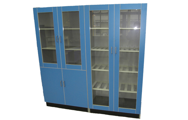 Alloy handle Wood Stainless Steel Lab Cabinets Water Tray Corrosion Resistance