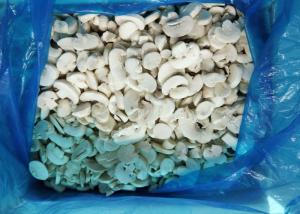 China Slice Shape IQF Mushrooms , Individual Quick Freezing Delicious Champignon wholesale