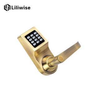 China High Security Push Button Door Lock, Silver / Golden Electronic Key Entry System wholesale
