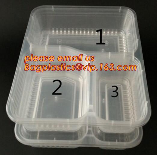 Quality High-transparently Safe Square Disposable Food Custom Plastic Lunch Box,storage food container plastic lunch box with lo for sale