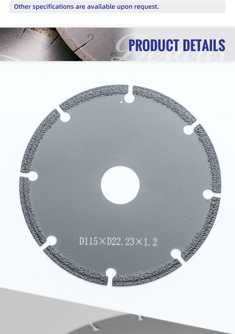 144 Teeths D180MM Vacuum Brazed Diamond Blade Edger in Circular Saw