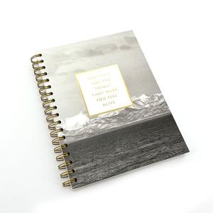 China A4 Spiral Notebook Printing With Lined Pages Gold Foiled Logo wholesale