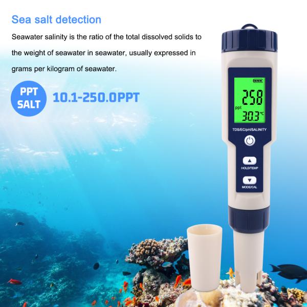 Drinking Water 0.1MS/CM EC Salinity Pocket Ph Meter