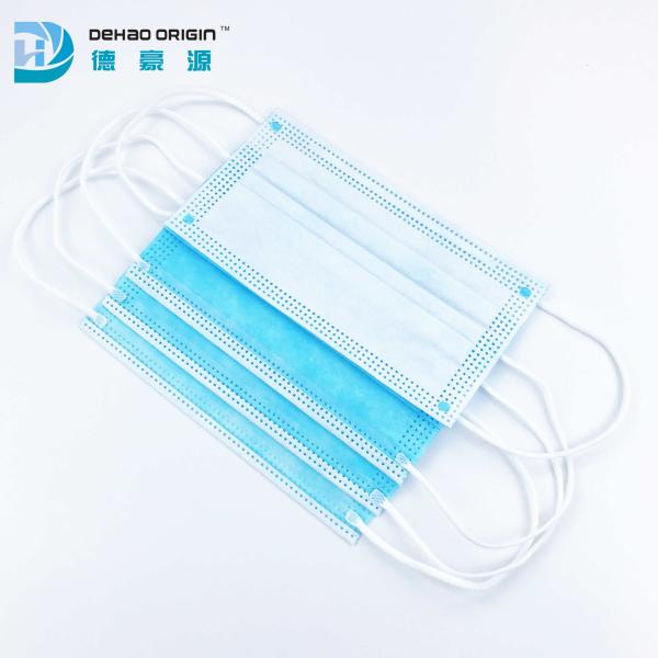 Dustproof 3 Layers Blue Breathable Disposable Face Masks