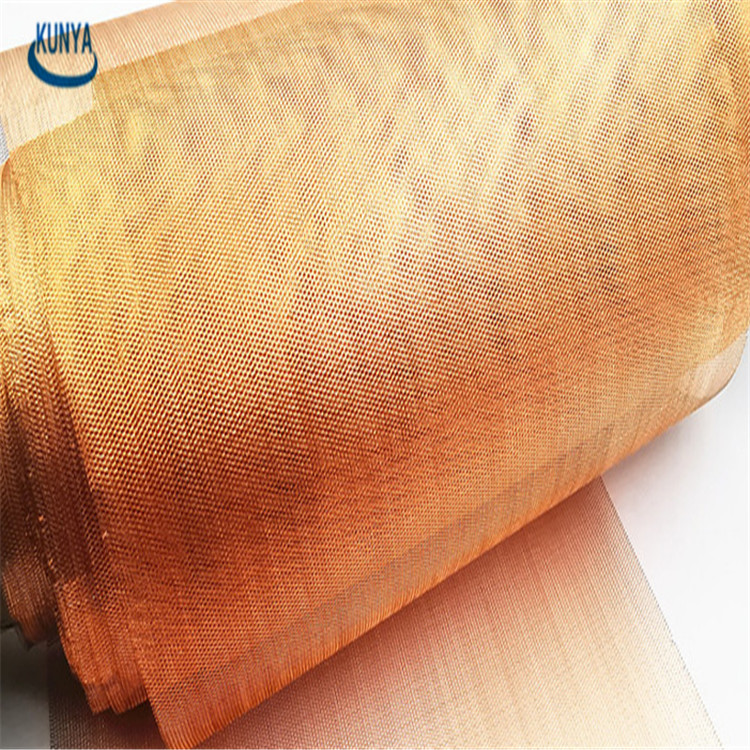 40-400 Mesh Brass Copper Wire Mesh Roll Electromagnetic Signal Shielding Mesh
