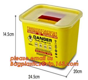 China Disposal sharp container for store and dispose of medical waste, FDA Certificated Plastic Hospital Medical Waste Disposa wholesale