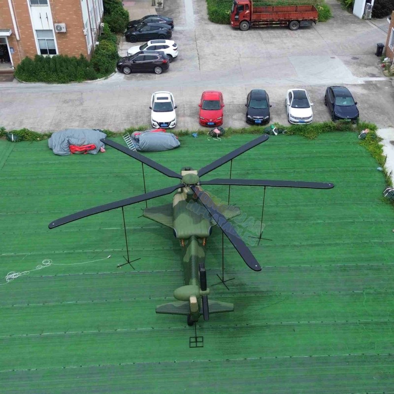 Large Inflatable Training Target Helicopter Structure Designed for Visual Simulation Temporary Deployment And Outdoor Demonstration Activities