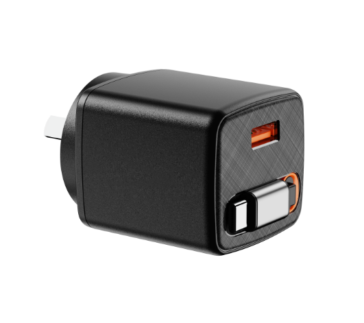 NexCharge 2-in-1 Wired Adapter – USB-A (12W) + USB-C (18W PD) Simultaneous Charging