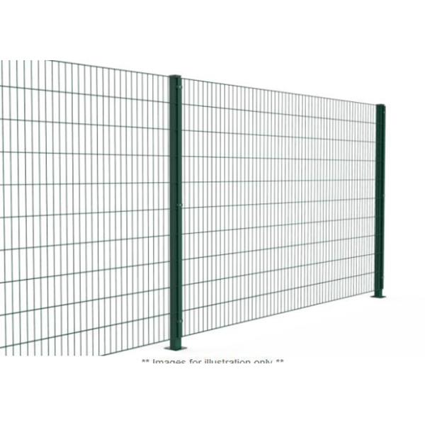 Hot Dipped Galvanized 656 Double Weft Welded Mesh Panel With Rectangular Post 60X80MM