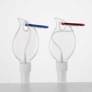 60ml 50ml Alcohol Keychain Spray Bottles Empty Heart Hook PET