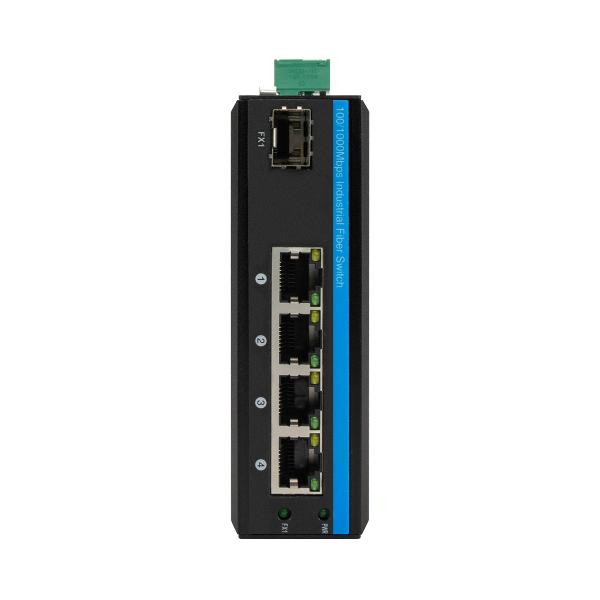 Harsh Outdoor 5 Port Industrial Poe Switch Gigabit Optical Din Rail Fiber Converter