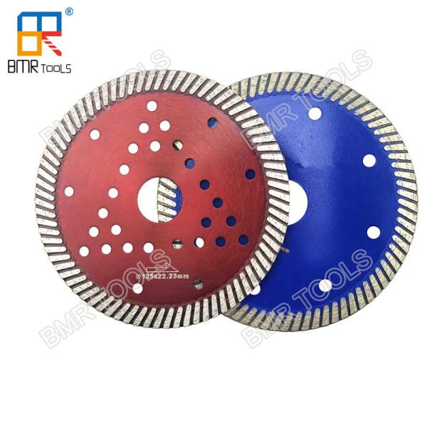 4" Fine Diamond Turbo Saw Blade Cutter Disc For Granite Marble Quartz Stone Concrete Dry Cutting