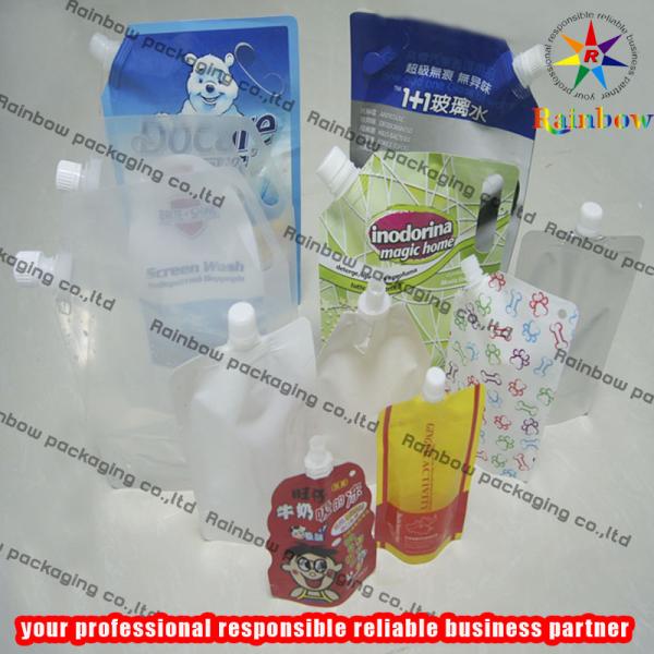 Stand Up Spout Pouch Packaging With Metal Hook