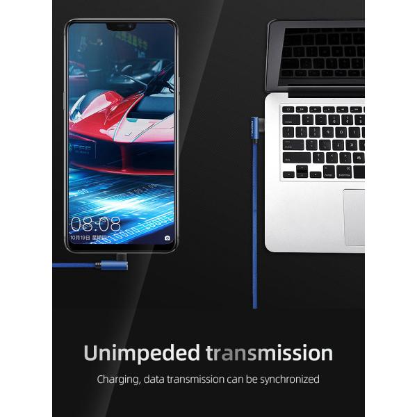 1m USB 2.0 Type C Cable Curve Port 90 Degree USB C Cable
