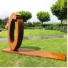 Outdoor Abstract Corten Steel Sculpture Garden Rusty Metal Art Statue for sale