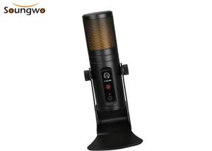 Condenser USB recording microphone Built-In Headphone Jack RGB Indicator