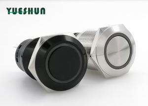 Ring Symbol LED 19mm Push Button Switch , Momentary Latching Metal Push Button Switch