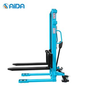 China High Strength Hand Manual Pallet Stacker Forklift 500kg  Electric on sale